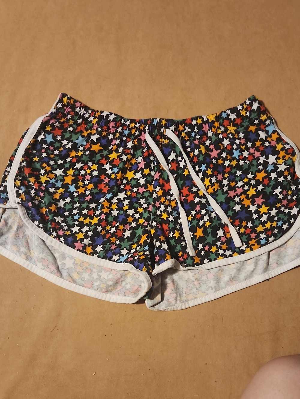 Joe Boxer Black Star Print Sleep Shorts with White Trim